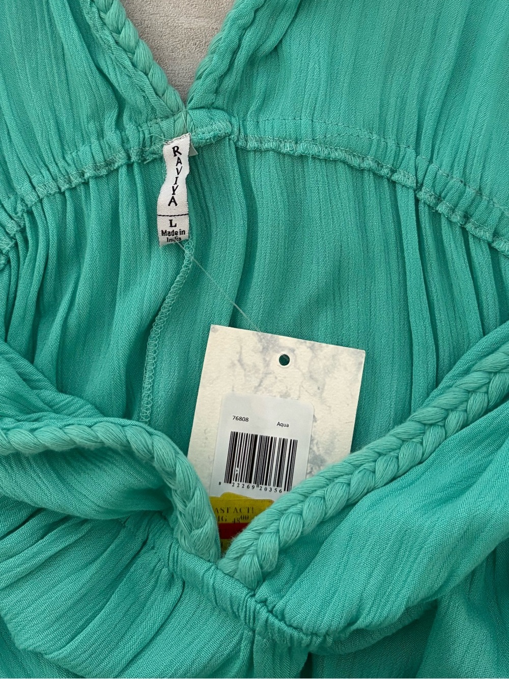 Raviya Braid-Trim V-Neck Cover-Up Dress - Picture 7 of 8